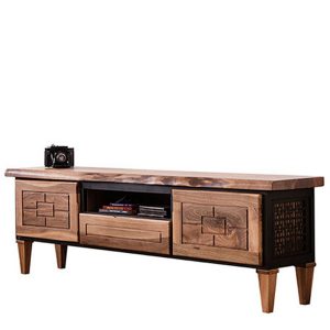 NEO-300660T-Masif-Ahşap-ve-Metal-Tv-Ünitesi-1