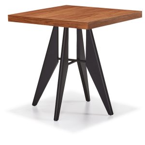NEO-256250T-Kare-Meşe-Kaplama-Masa-Metal-Ayaklı-70x70cm