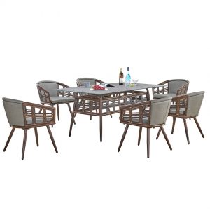 Aluminyum Rattan Dis Mekan Yemek Takimi NEO-880054T