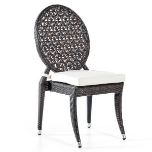 Madalyon Sirtli Kolsuz Rattan Sandalye NEO-880012T