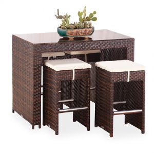 Rattan Bar Masasi ve Tabureleri NEO-880122T