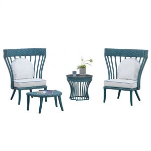 Rattan İki Adet Tekli Koltuk ve Sehpa NEO-880057T