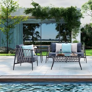 Alüminyum Örgü Teras Oturma Grubu NEO-750058T