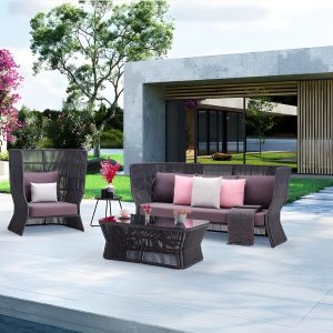 Dekoratif Sırtlı Oturma Grubu NEO-750067T