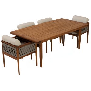 Modern İroko Bahçe Yemek Grubu NEO-780051T